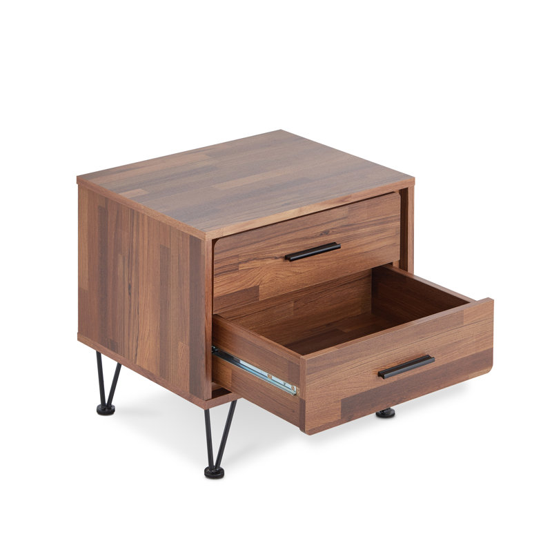 Mistana™ Wolfe 2Drawer Nightstand & Reviews Wayfair